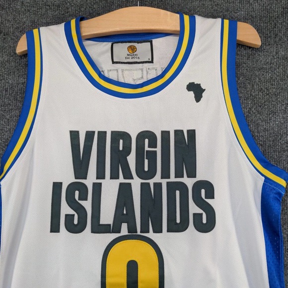 Mizizi Men's Virgin Islands 00 Jersey White Small Sleeveless Crew Neck Polyester - Picture 3 of 12